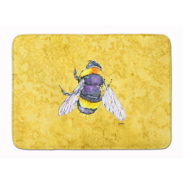 Carolines Treasures Bee on Yellow Machine Washable Memory Foam Mat 8852RUG - main